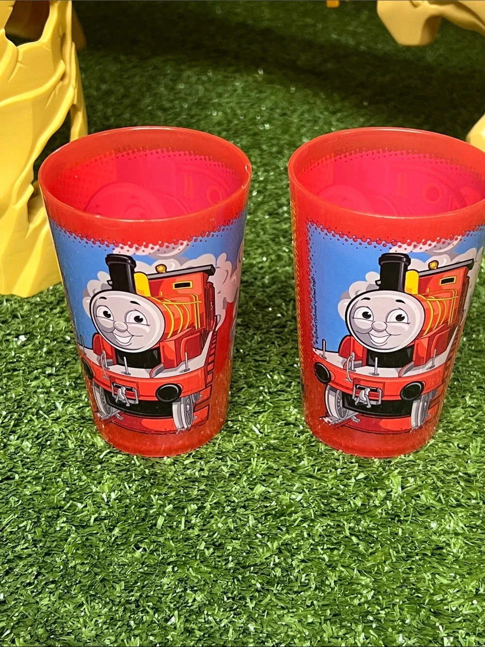 Rare NEWnever used Thomas & Friends Train Kids Plastic Cups tumblers  - Set of 2